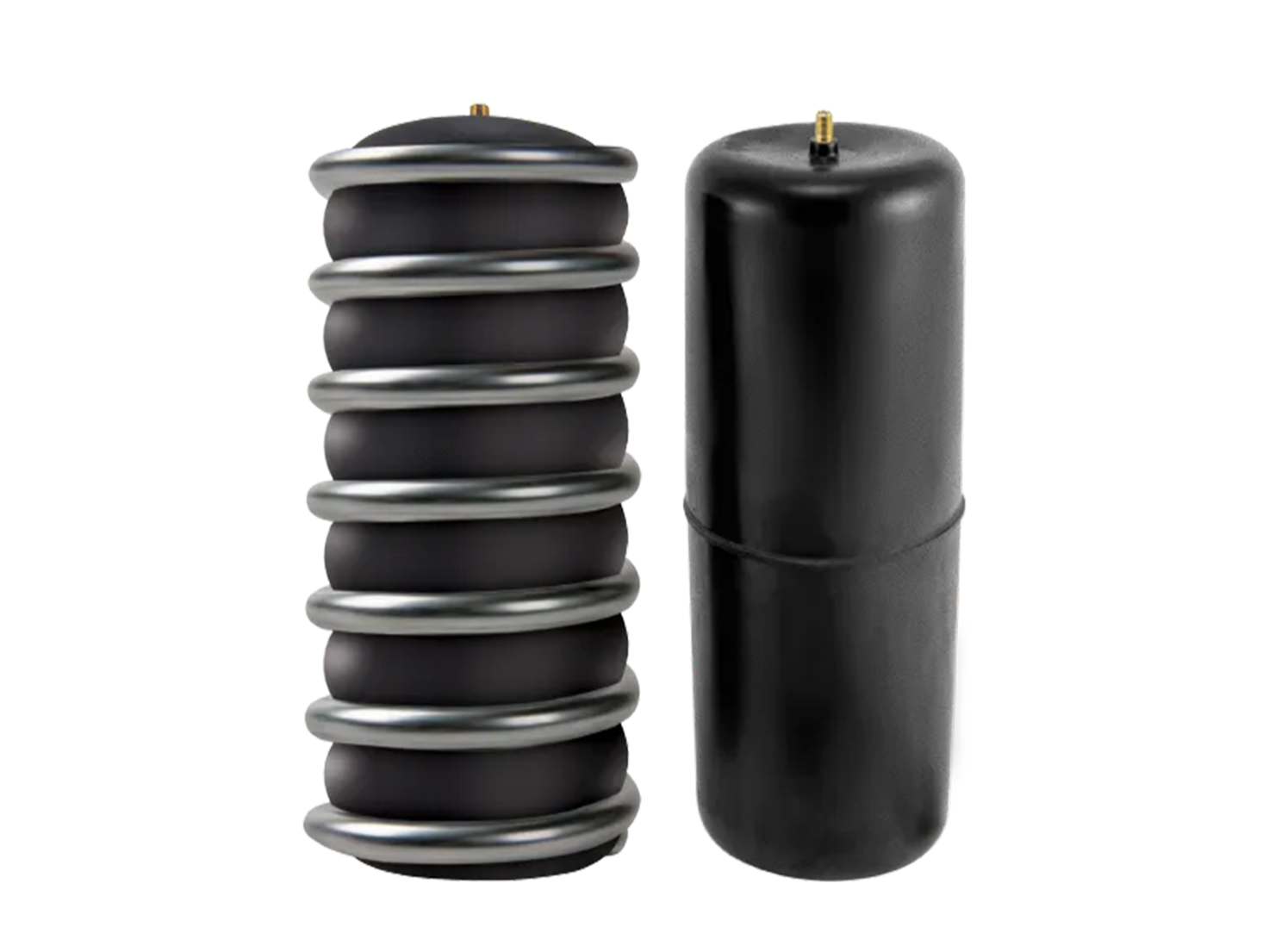 Side by side of Air Lift HD Air Bag in Coil Spring